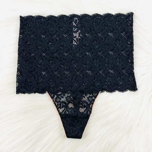 Victoria’s Secret Lace High Waist Thong Pantie Medium - Picture 3 of 8